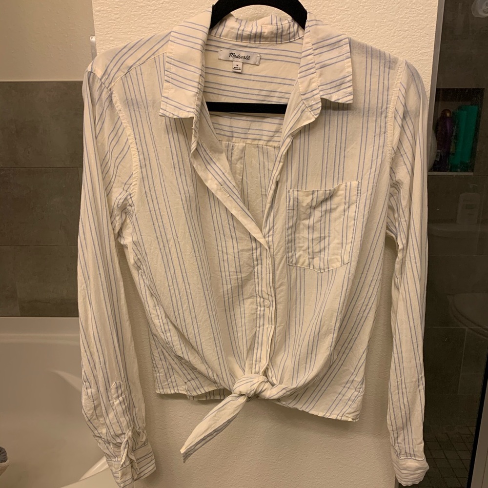 Madewell Tie Front Button Down